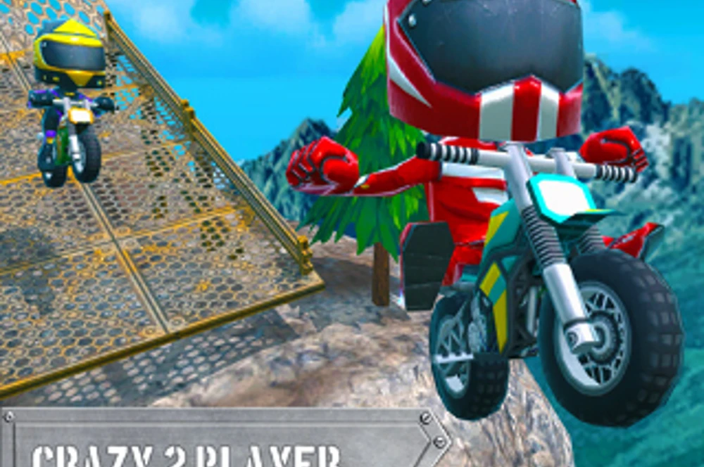 Crazy 2 Player Moto Racing