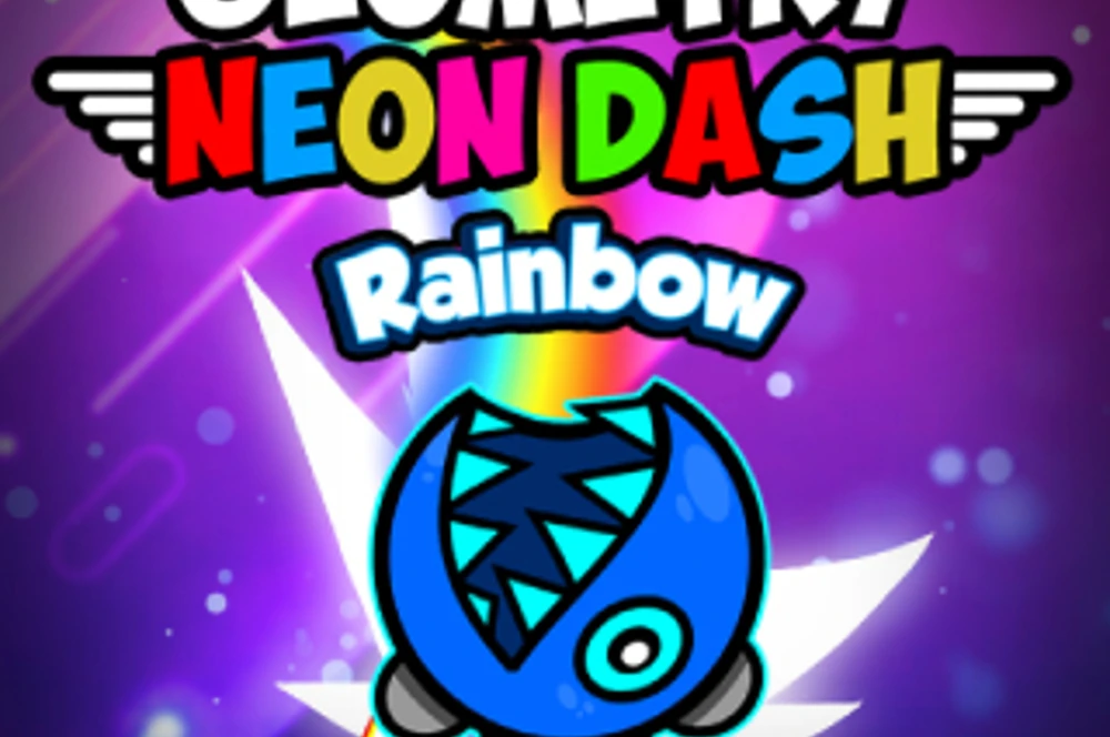 Geometry Neon Dash Rainbow