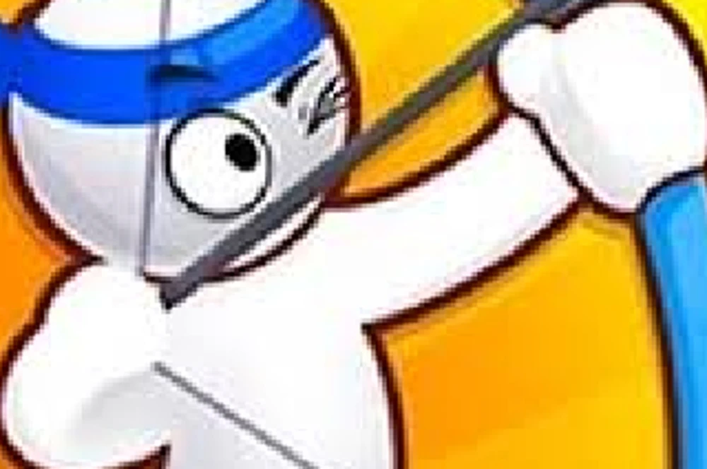 Stickmen Archer Shooting Arrows At Reds